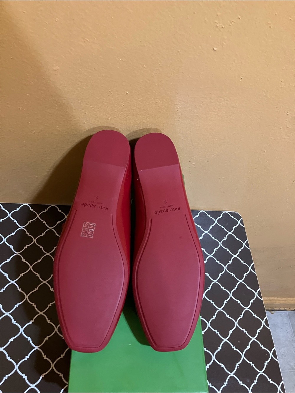 kate spade Dark Scarlet Patent Halo Mary Jane Flats - Picture 3 of 7